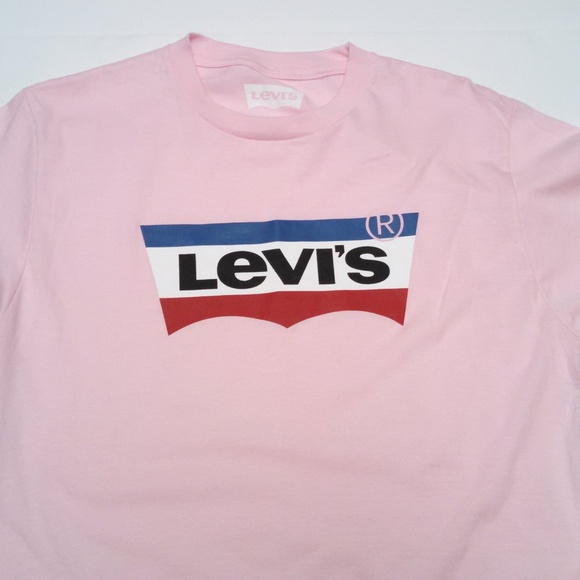 Levi's Batwing T-Shirt Short Sleeve Pink - Picture 2 of 4